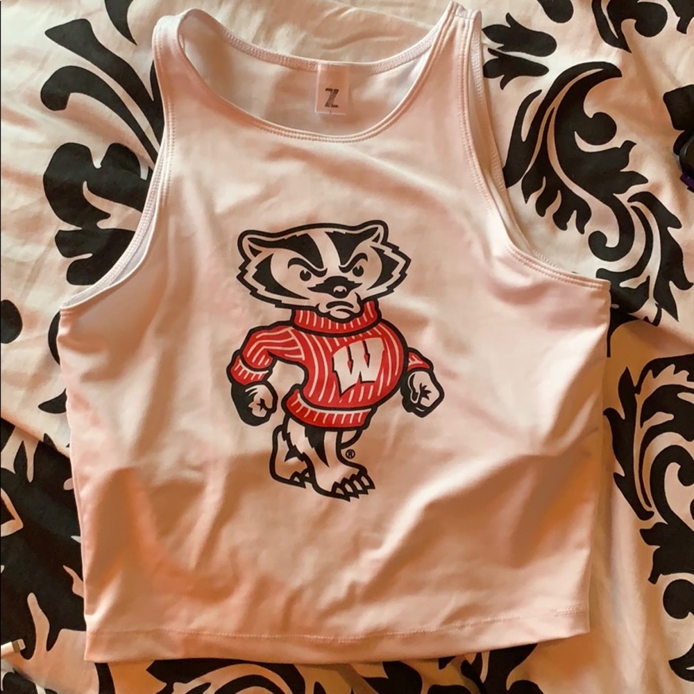 Wisconsin badgers spandex crop top